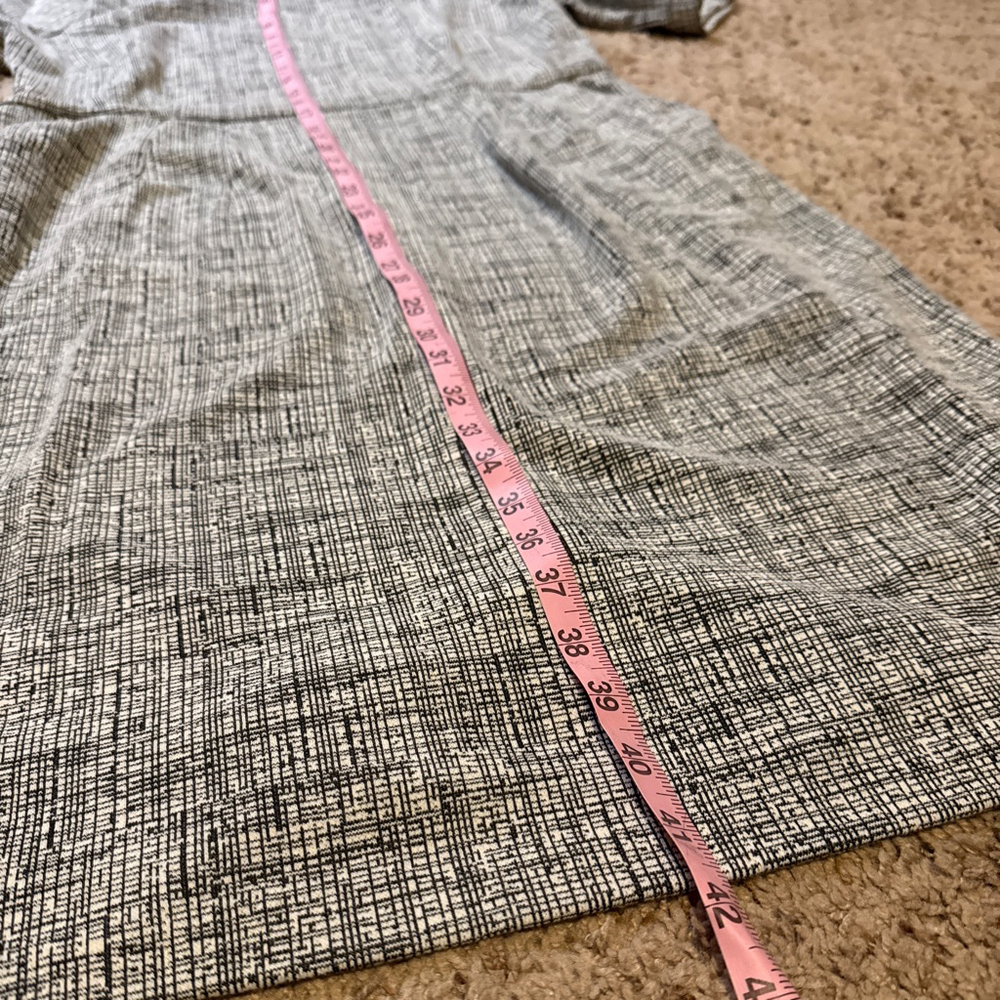 Women's Lands' End Black White Plaid Dress 14 - Picture 6 of 11
